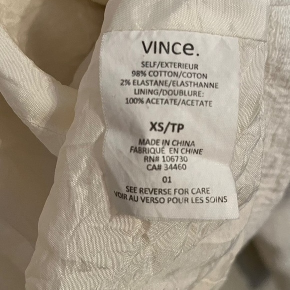 Vince White Frise Cotton Asymmetrical Zip Moto Jacket - Picture 6 of 10